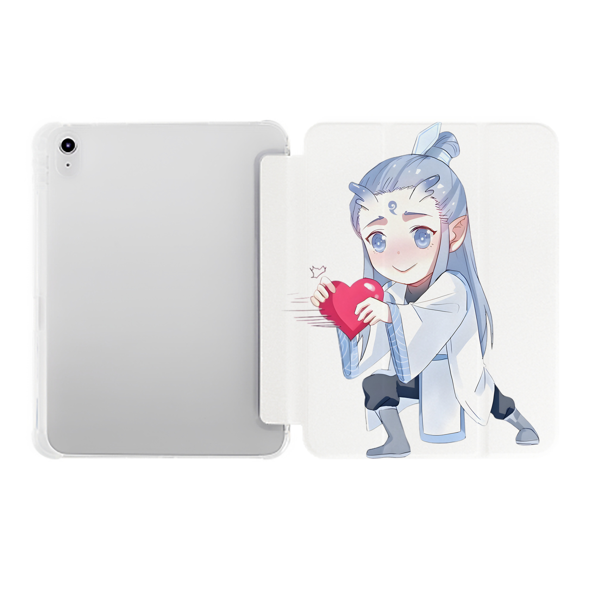 （画像用） Ne Zha 2 ナタ 魔童の大暴れ IPad ケース ペン収納付き 三つ折りスタンド PUレザー×シリコン 対応機種9.5/10.5/10.9インチ